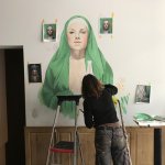 Brun 01 2016 Het maken van een decoratieve schildering in café Brun te Utrecht